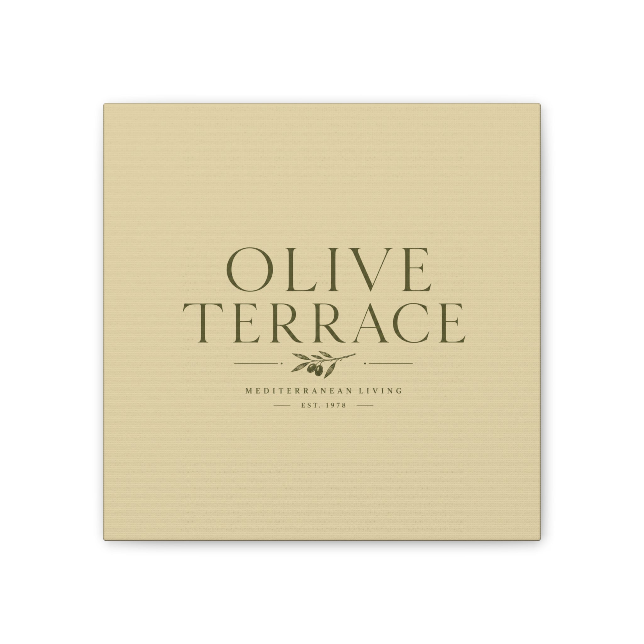Olive Terrace Canvas Wall Art — Mediterranean Living Stretched Canvas - Creations by Chris and Carlos