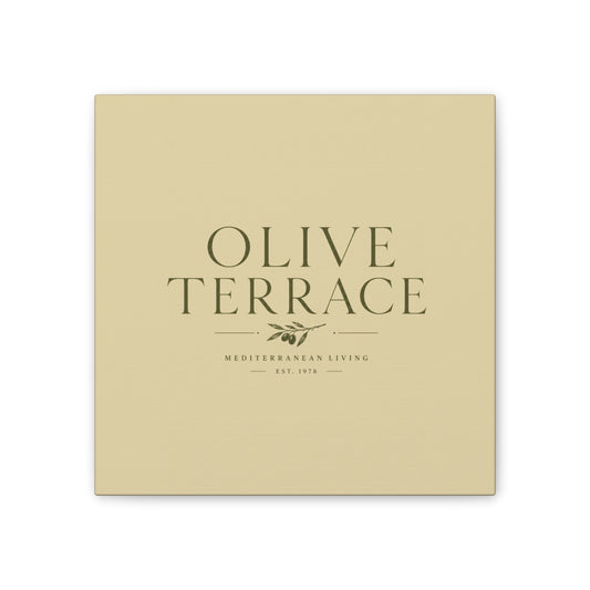 Olive Terrace Canvas Wall Art — Mediterranean Living Stretched Canvas - Creations by Chris and Carlos
