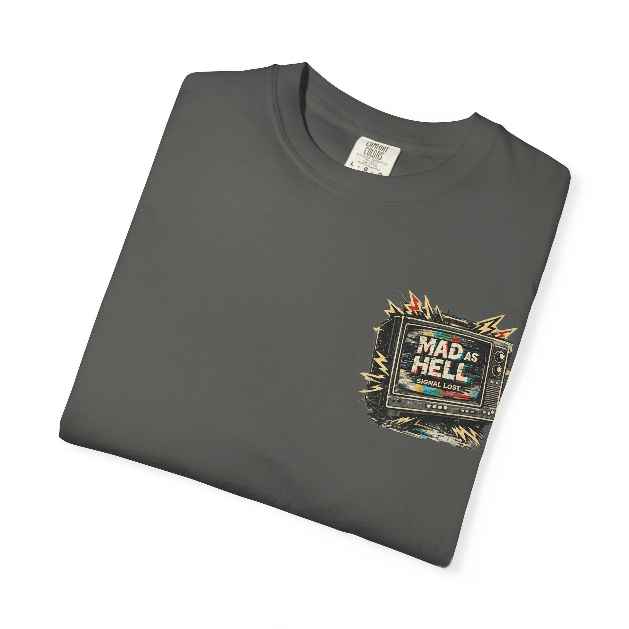 T-Shirt — "I'm As Mad As Hell" Retro TV Network Graphic Tee - Creations by Chris and Carlos