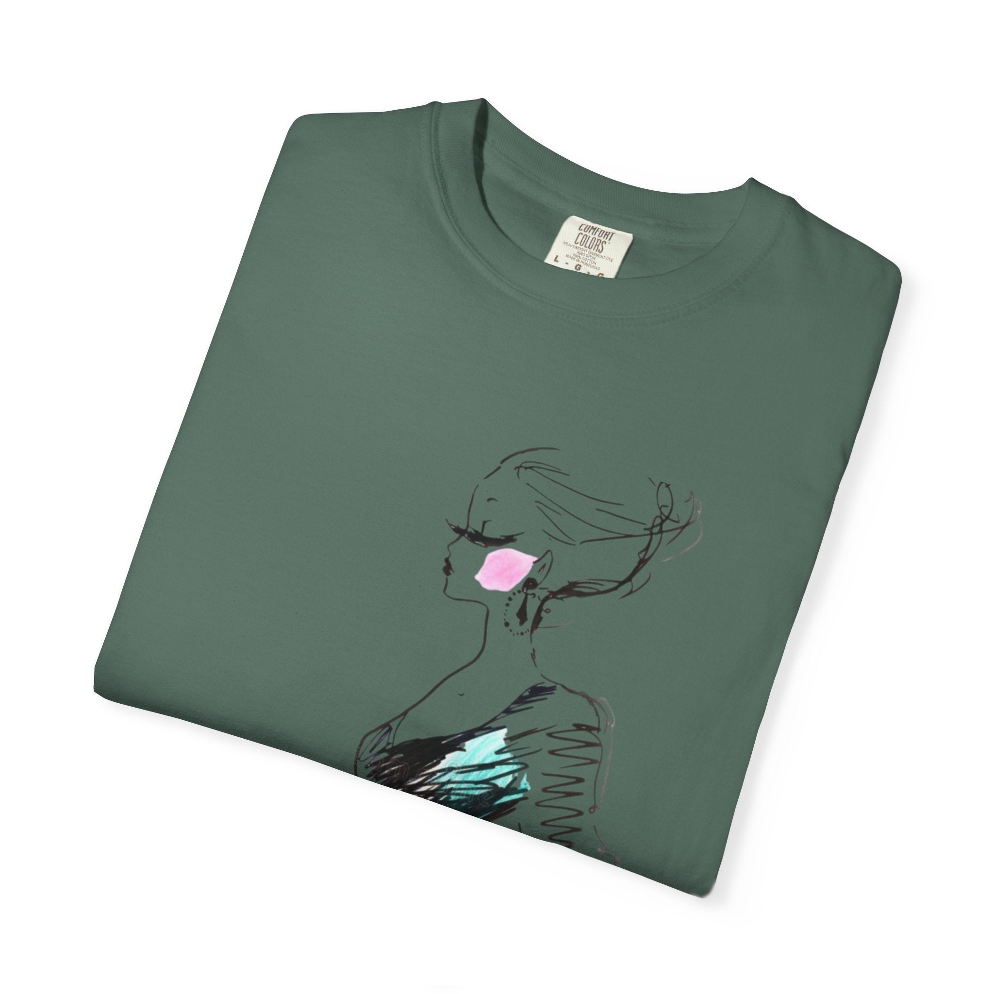 Fashion Sketch T-Shirt – Hand-Drawn Dress Illustration Tee - Creations by Chris and Carlos