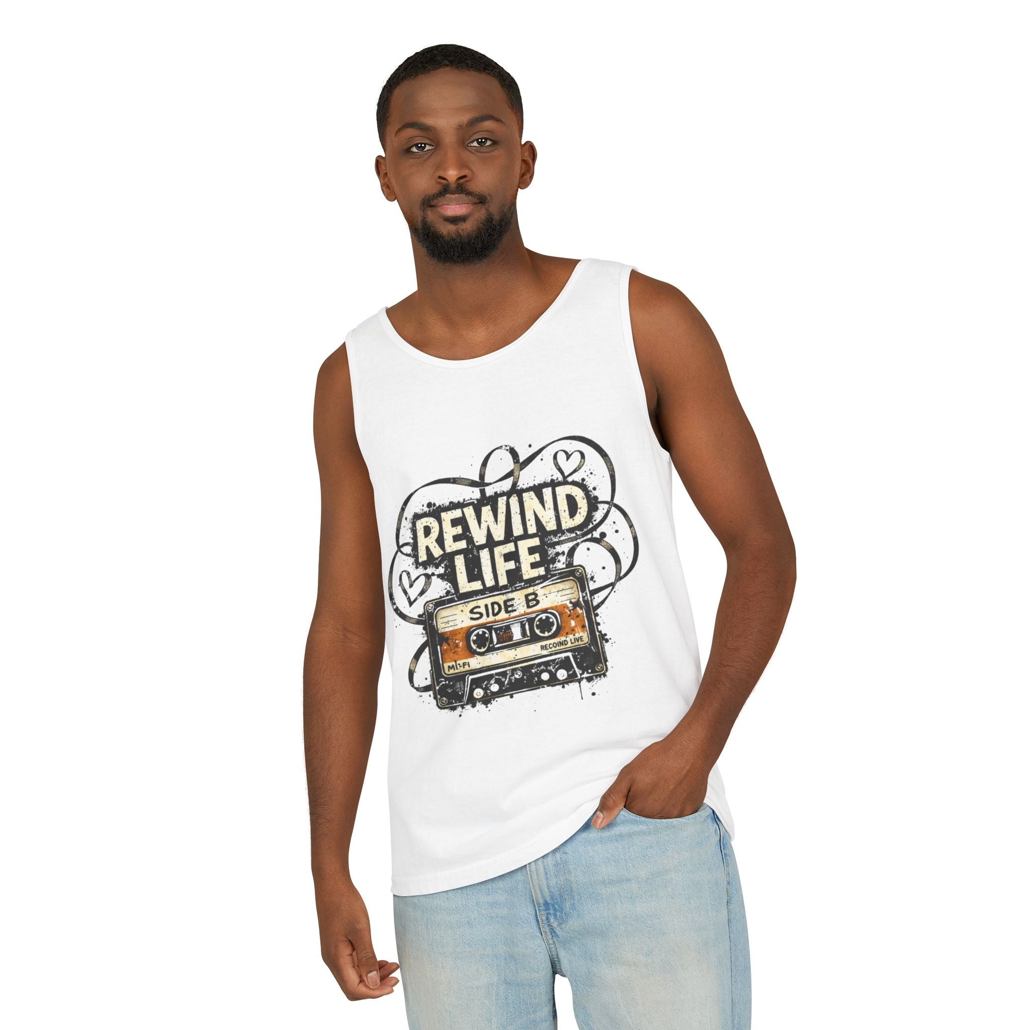Rewind Life Vintage Cassette Tank Top - Creations by Chris and Carlos