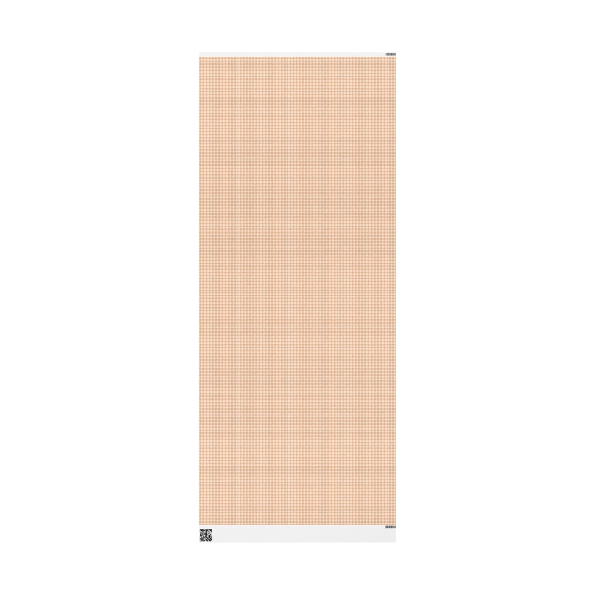Gingham Check Wrapping Paper Roll — Pink & Peach Plaid Gift Wrap - Creations by Chris and Carlos