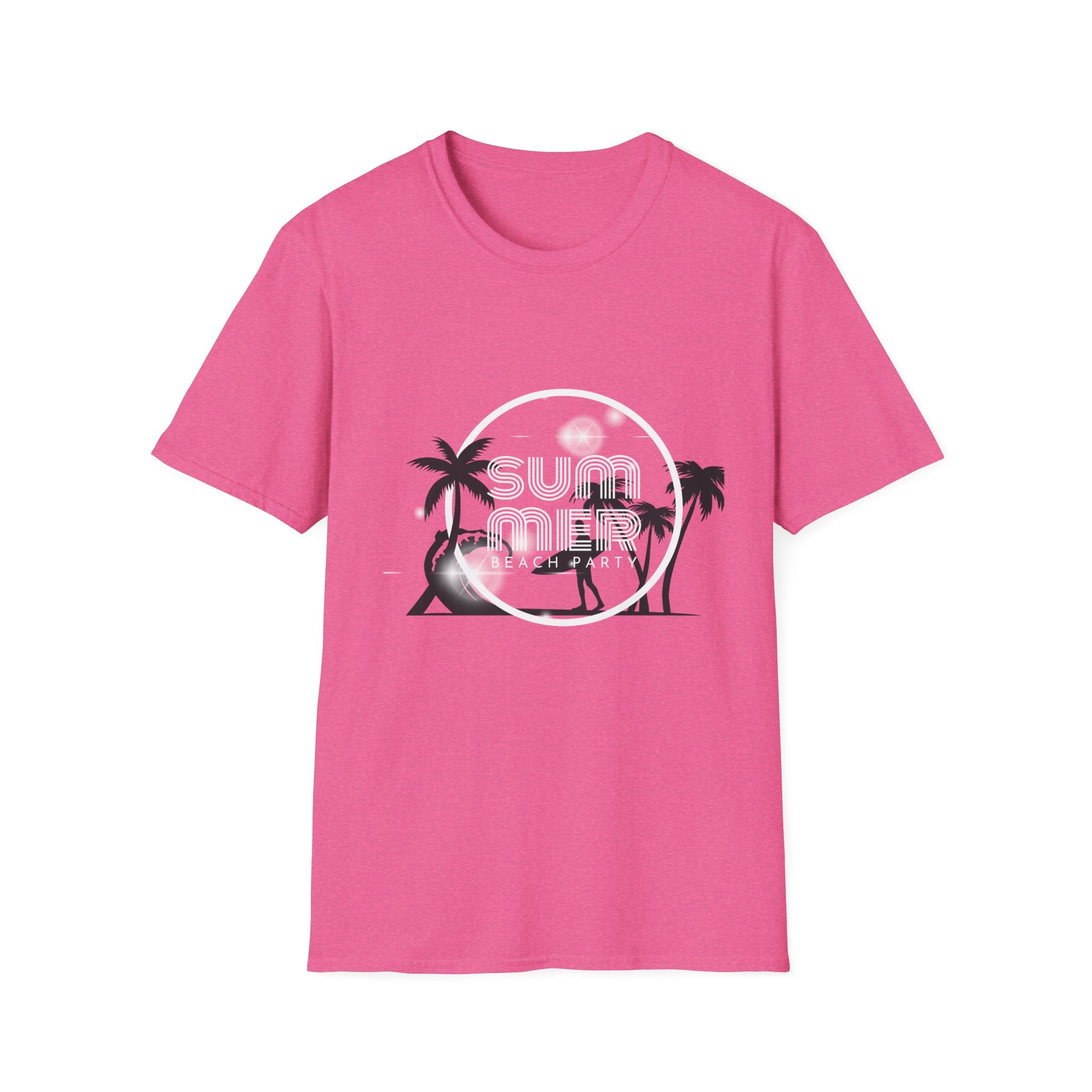 Surfer Palm Beach T-Shirt — Tropical Wave & Palm Trees Graphic Tee - Creations by Chris and Carlos
