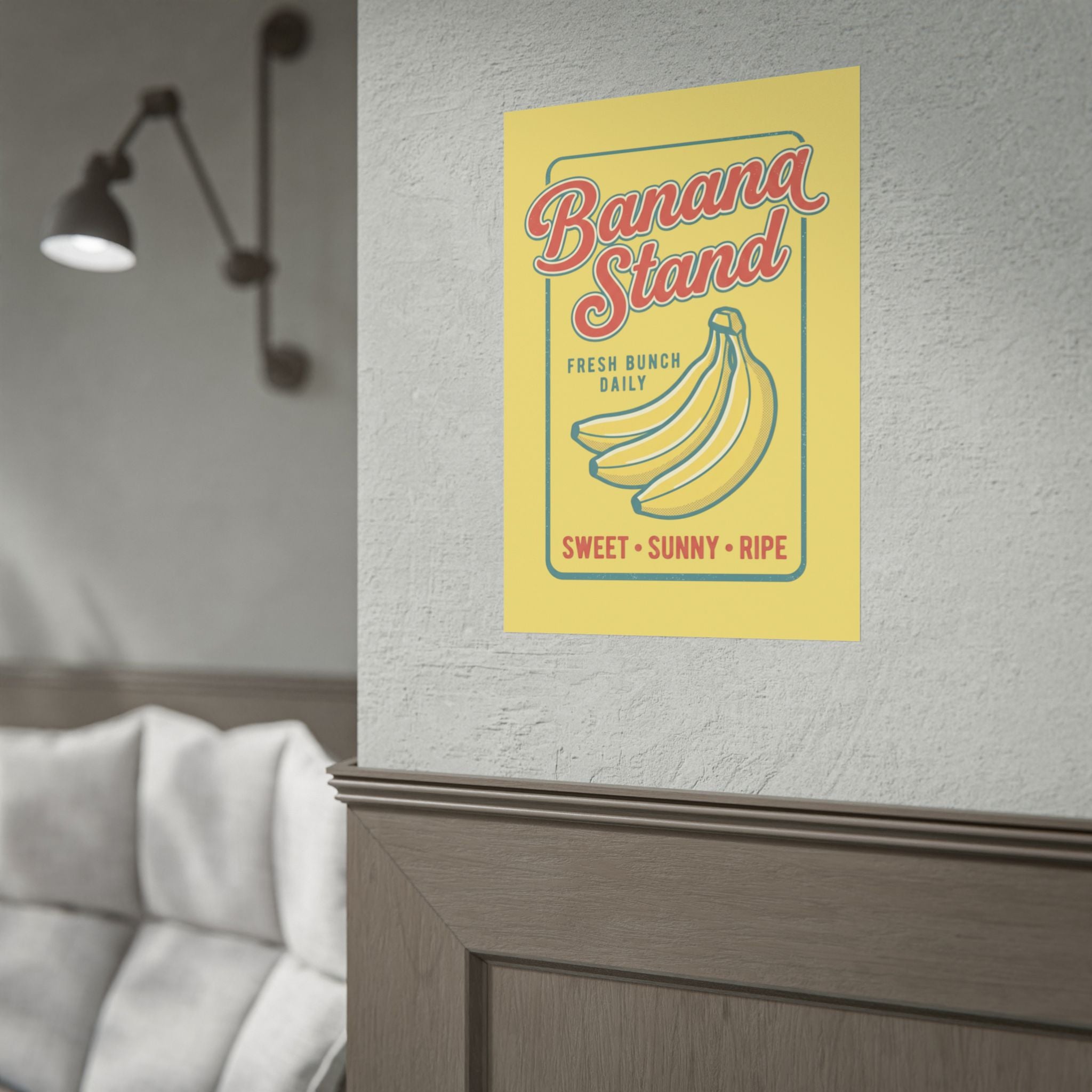 Banana Stand Retro Poster — Vintage Fruit Market Wall Art (Rolled Poster) - Creations by Chris and Carlos