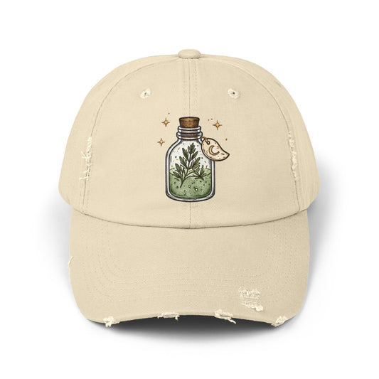 Old Soul Apothecary Distressed Black Cap — Mushroom & Herb Bottle Patch - Creations by Chris and Carlos