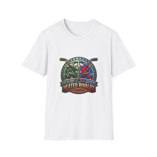 Hockey Heated Rivalry TV Show T‑Shirt — Vintage Stick & Player Crest - Creations by Chris and Carlos