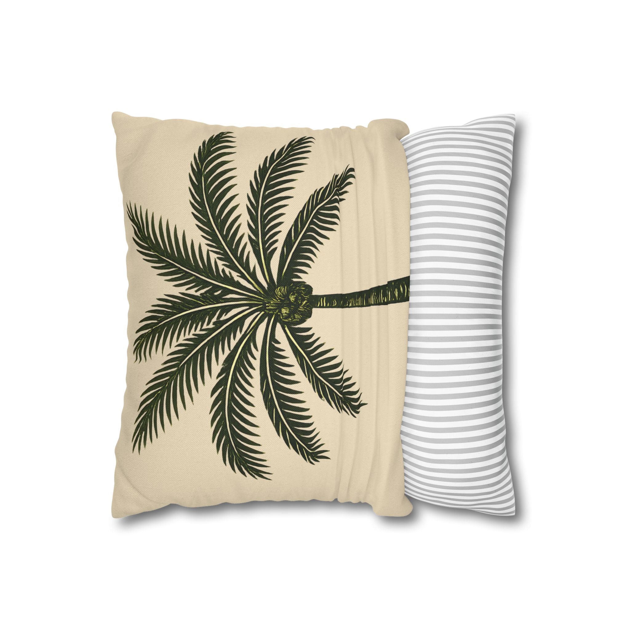 Palm Tree Throw Pillowcase — Tropical Decorative Pillow Cover - Creations by Chris and Carlos