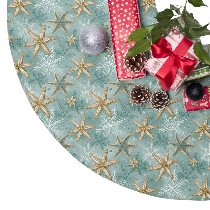 Tidings by the Sea- Elegant Coastal Christmas Tree Skirt, Starfish Pattern Holiday Decor, Beachy Xmas Decoration, Ocean Inspired Tree Cover, Perfect Gift [...]