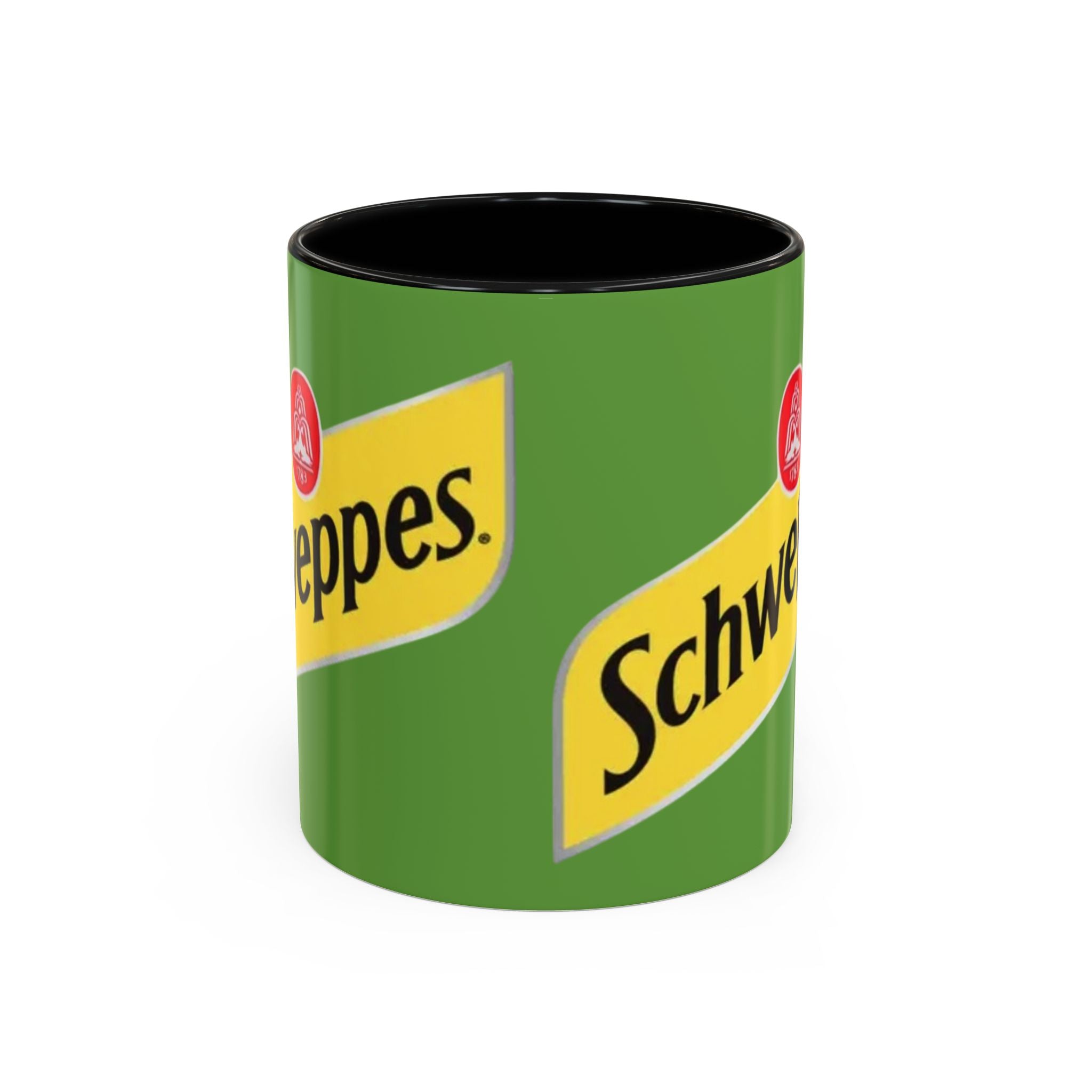 Schweppes Logo Accent Coffee Mug (11/15oz) - Creations by Chris and Carlos
