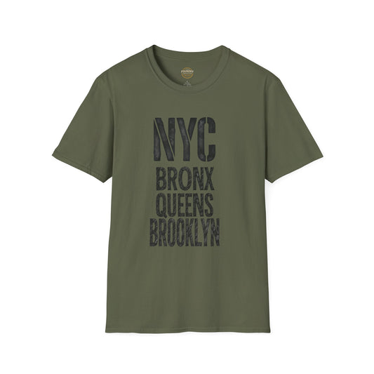 The Foundry Collective NYC Bronx Queens Brooklyn T-Shirt — Vintage NYC Boroughs Tee - Creations by Chris and Carlos
