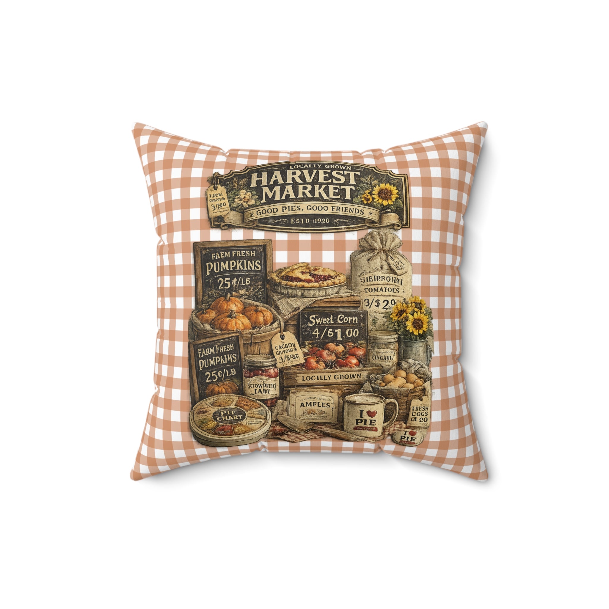 Old Soul Harvest™ Heirloom Plaid Throw Pillow - Throw Pillow from Old Soul Harvest Campfire Circle