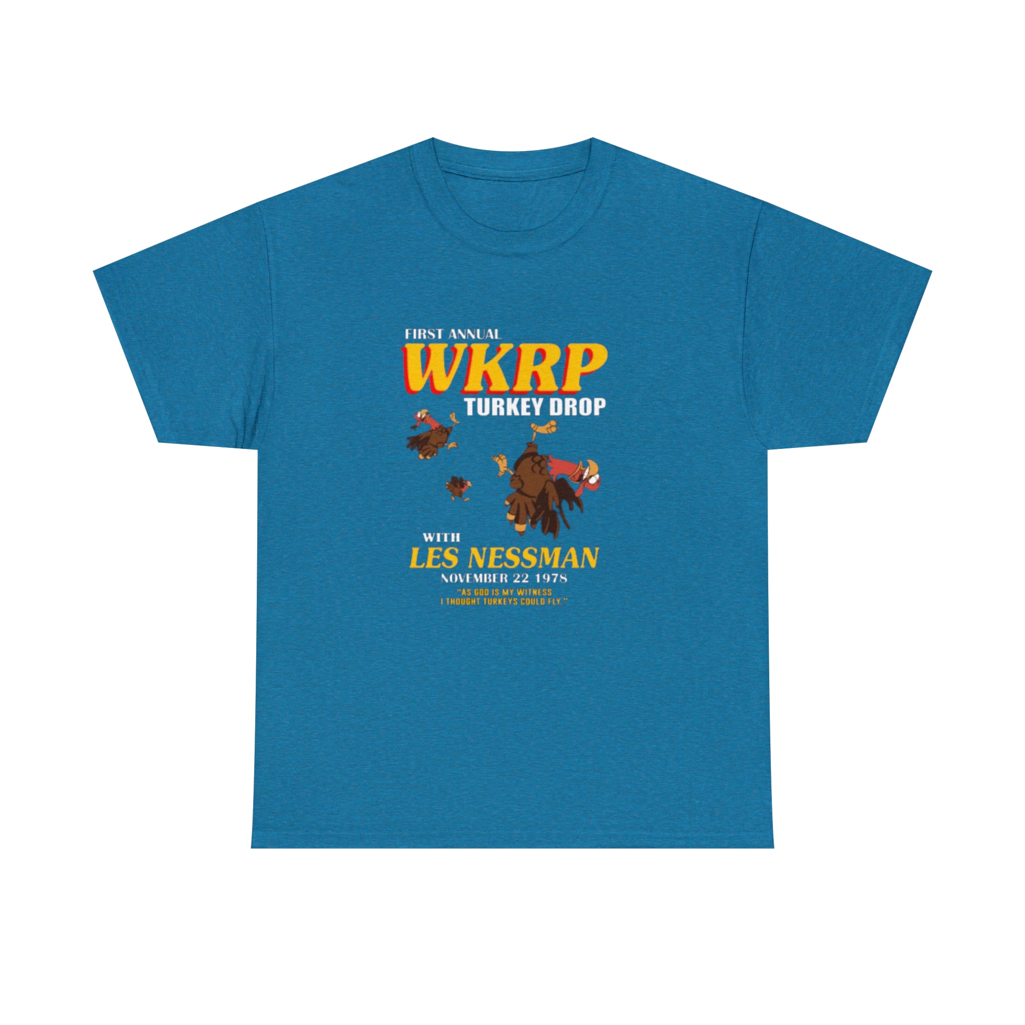 WKRP 70's TV Show- Unisex Heavy Cotton T-Shirt - Creations by Chris and Carlos