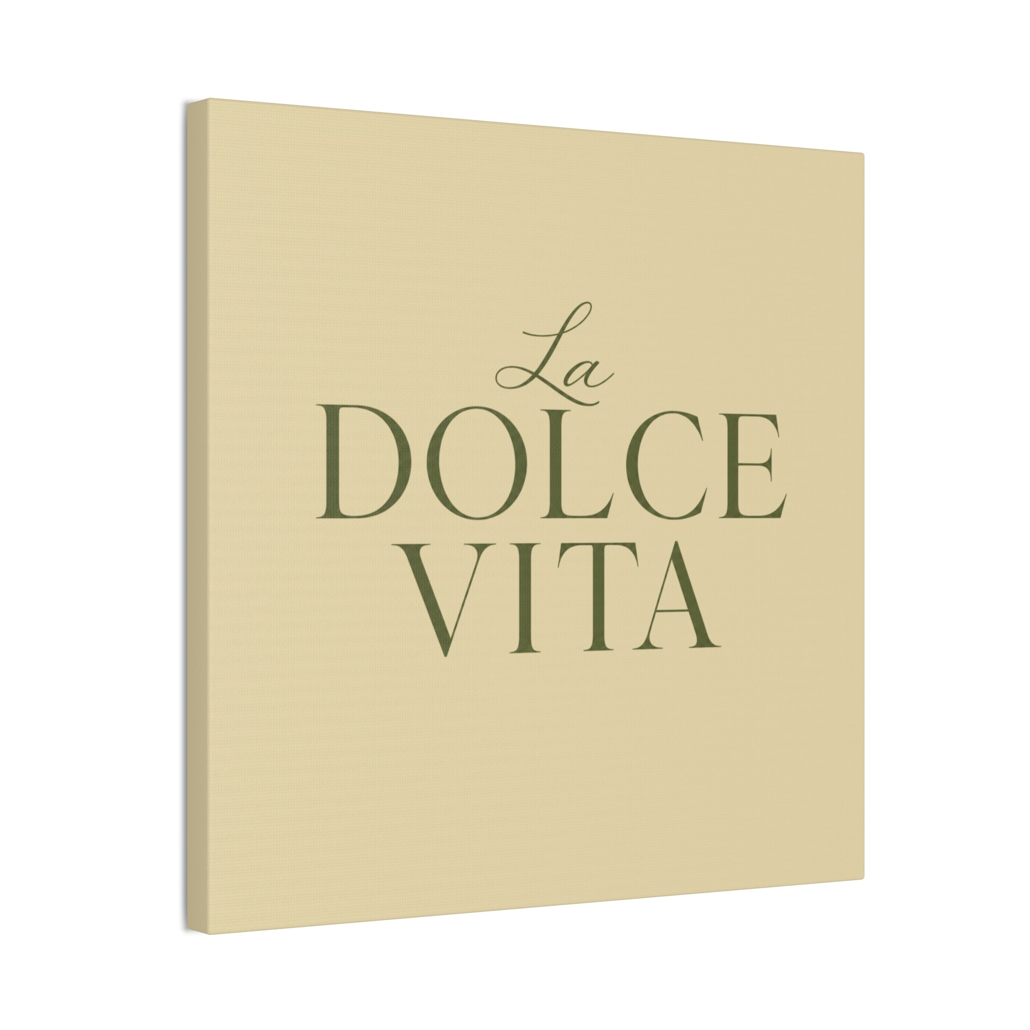 La Dolce Vita Canvas Wall Art — Elegant Italian Phrase Stretched Canvas - Creations by Chris and Carlos