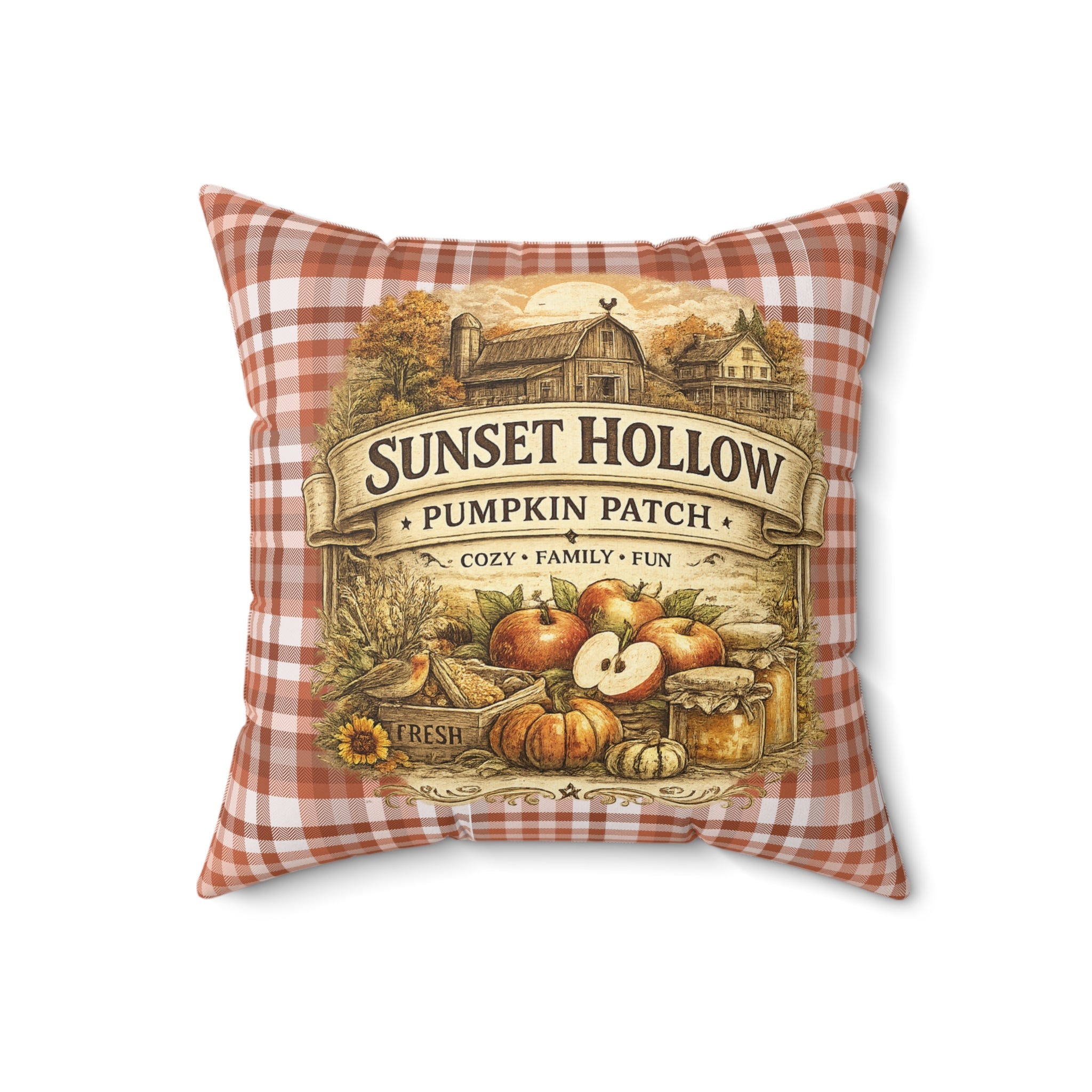 Old Soul Harvest™ Pumpkin Patch Throw Pillow - Throw Pillow from Old Soul Harvest Campfire Circle