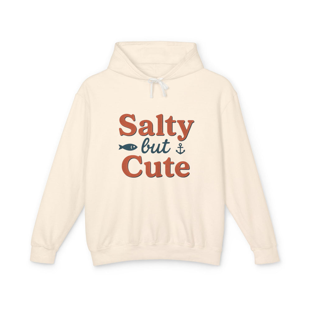 Salty Tin Company- Salty but Cute Lightweight Hooded Sweatshirt, Cute Hoodie, Beachwear, Summer Fashion, Cozy Layer, Gift for Her