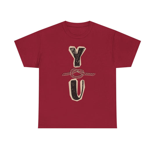 Y Knot U Knot Tee — 'Y U' Rope Graphic Cotton T-Shirt - Creations by Chris and Carlos