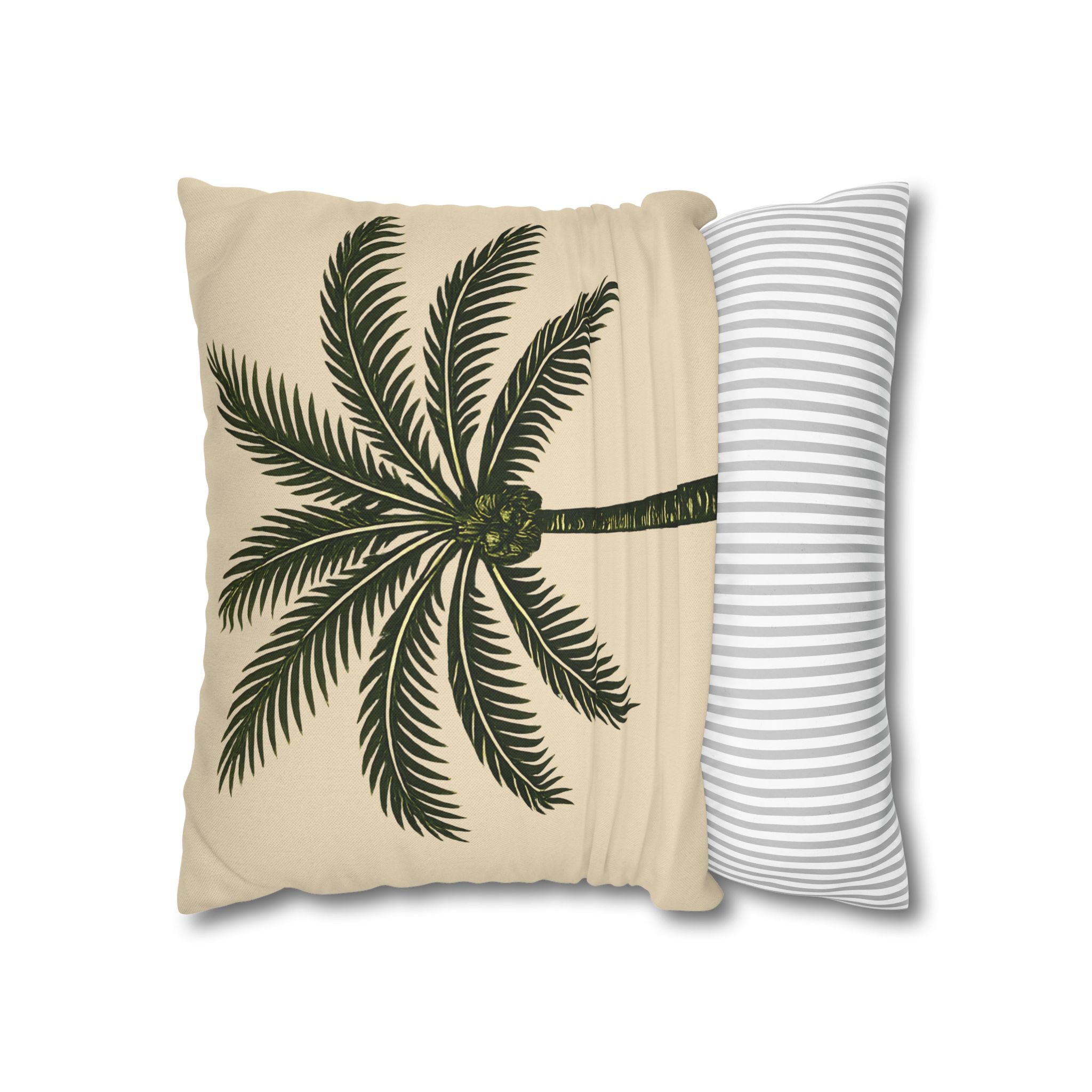 Palm Tree Throw Pillowcase — Tropical Decorative Pillow Cover - Creations by Chris and Carlos