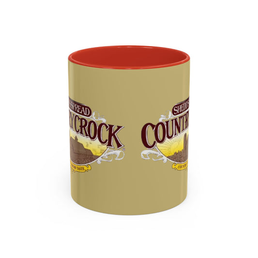 Country Crock Logo Accent Coffee Mug — Retro Farmhouse Butter Spread Design (11/15oz) - Creations by Chris and Carlos
