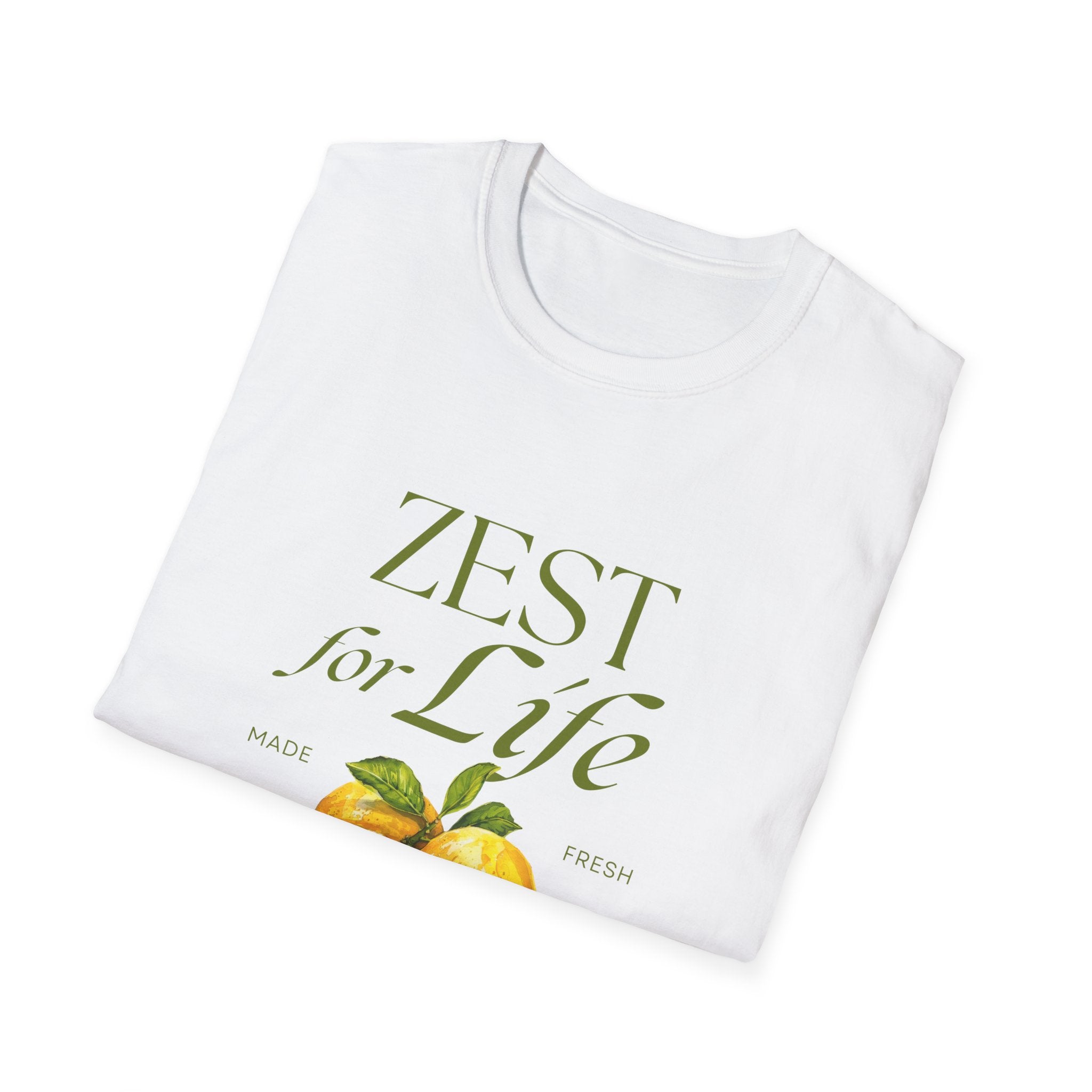 Zest for Life Lemon T-Shirt — Citrus Soul Graphic Tee - Creations by Chris and Carlos