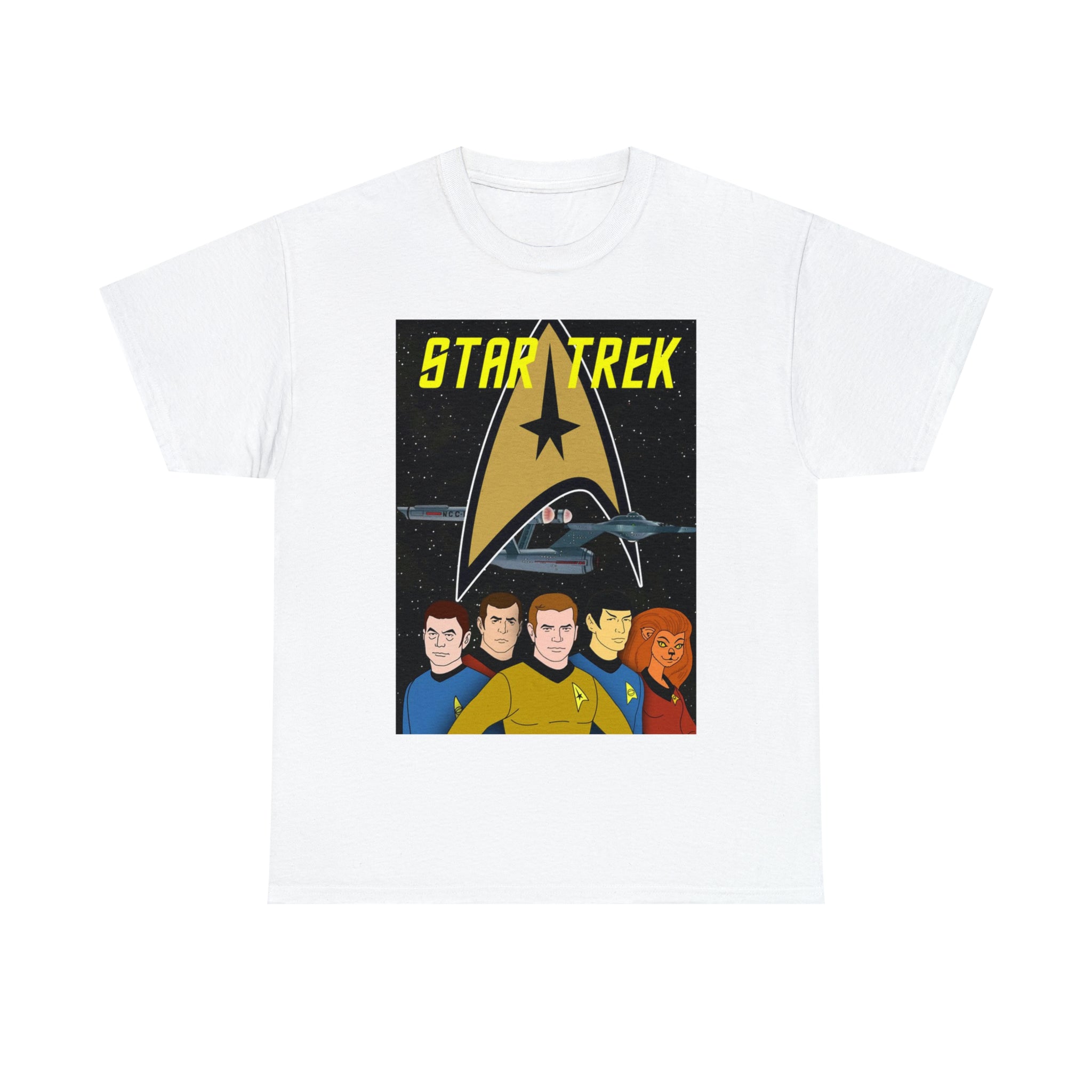 Star Trek Cartoon- Unisex Heavy Cotton T-Shirt - Creations by Chris and Carlos