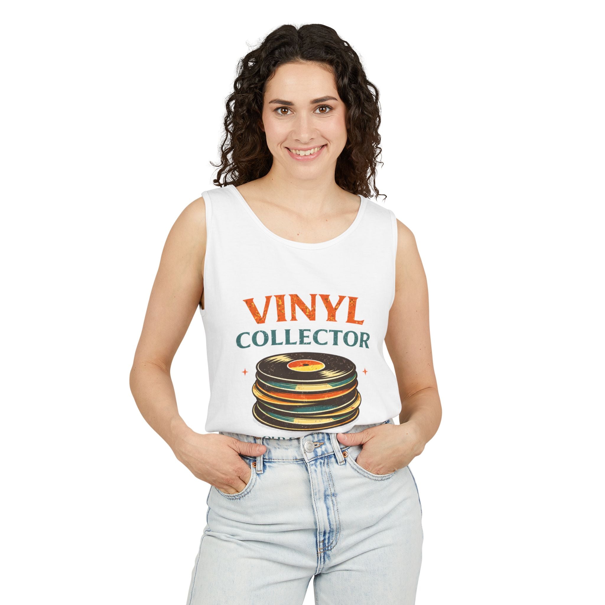 Vinyl Collector Tank Top — Old Soul Club Retro Record Lover Tee - Creations by Chris and Carlos