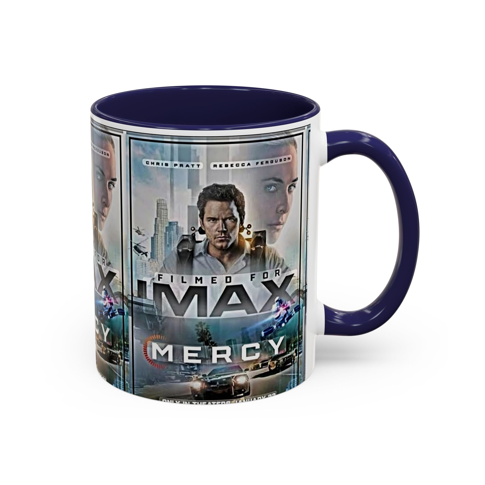 Accent Coffee Mug — 'Mercy' Movie Poster Design (11/15oz) - Creations by Chris and Carlos