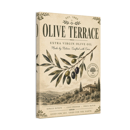 Olive Terrace Vintage Olive Oil Canvas Wall Art - Creations by Chris and Carlos