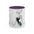 Fashion Sketch Accent Coffee Mug — Chic Hand-Drawn Dress Illustration (11/15 oz) - Creations by Chris and Carlos