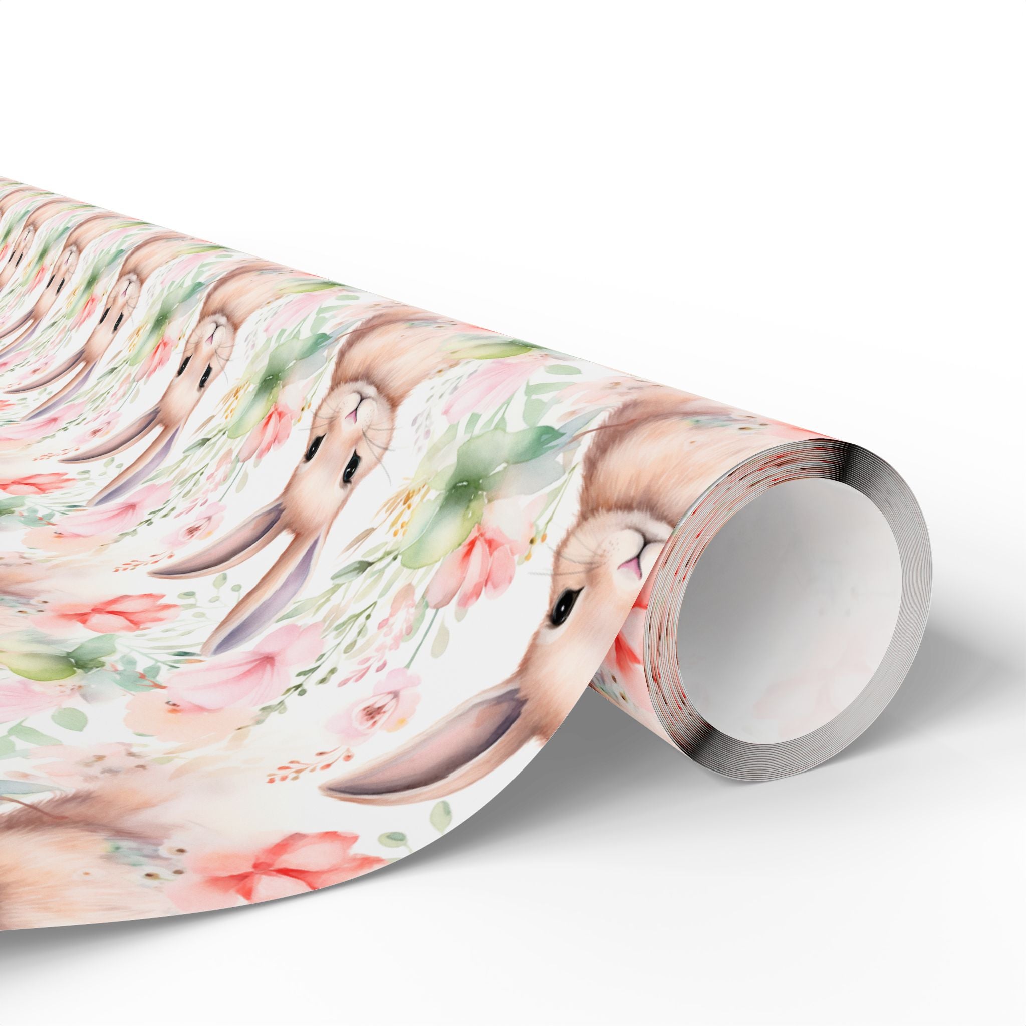 Easter Floral Bunny Wrapping Paper Roll — Cute Pastel Rabbit Gift Wrap for Baby Showers & Easter - Creations by Chris and Carlos