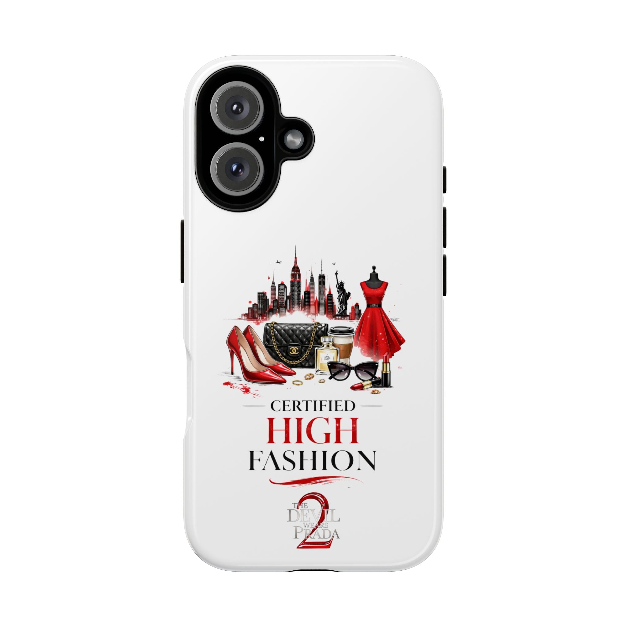 Certified High Fashion Phone Case — Chic Red Dress & Accessories Design - Creations by Chris and Carlos