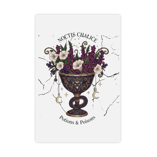 Noctis Chalice Matte Poster — Potions & Poisons Floral Gothic Wall Art - Creations by Chris and Carlos
