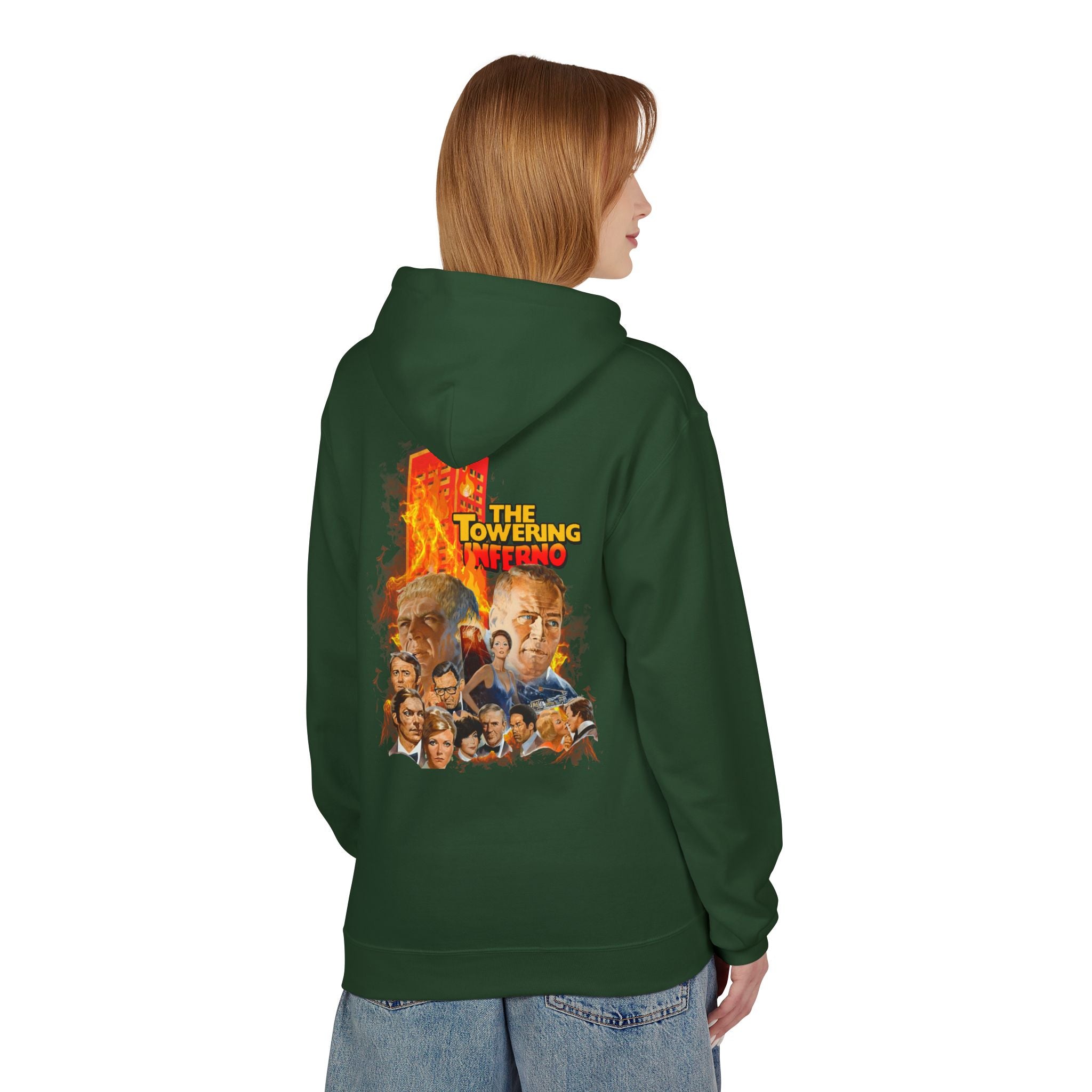 Hoodie — "The Towering Inferno" Vintage Disaster Movie Poster Pullover - Creations by Chris and Carlos