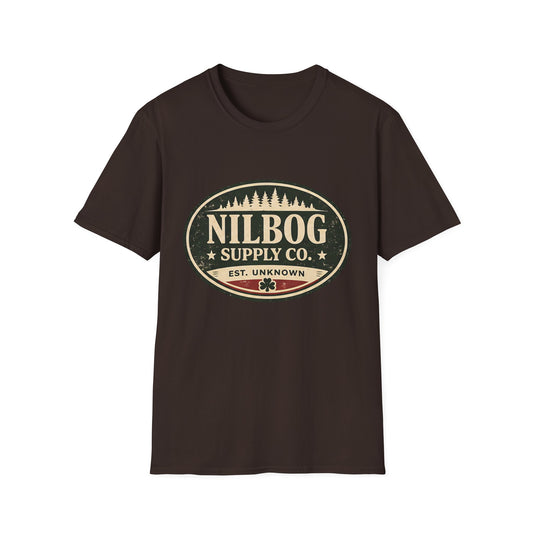 Nilbog Supply Co. T-Shirt — Vintage Horror Cabin Graphic Tee - Creations by Chris and Carlos