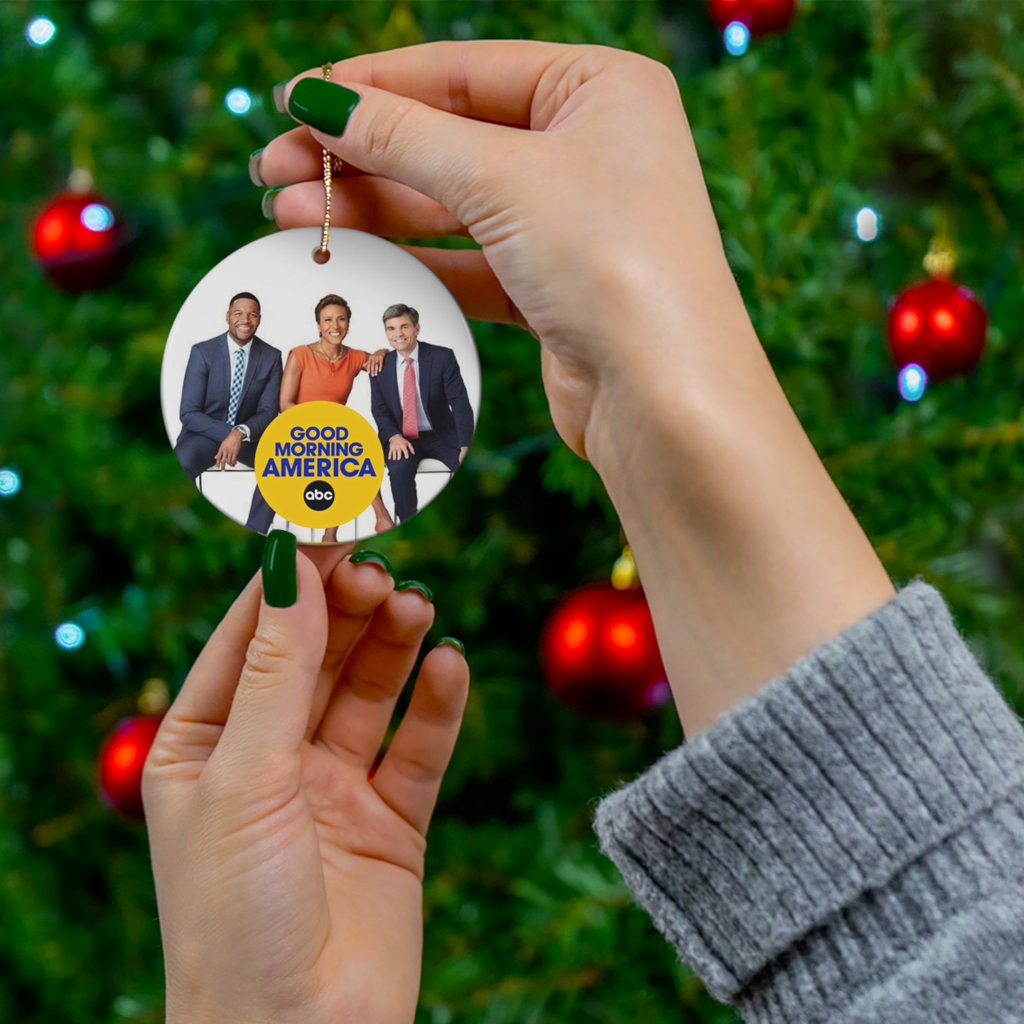 Good Morning America GMA- Ceramic Ornament, 4 Shapes - Creations by Chris and Carlos