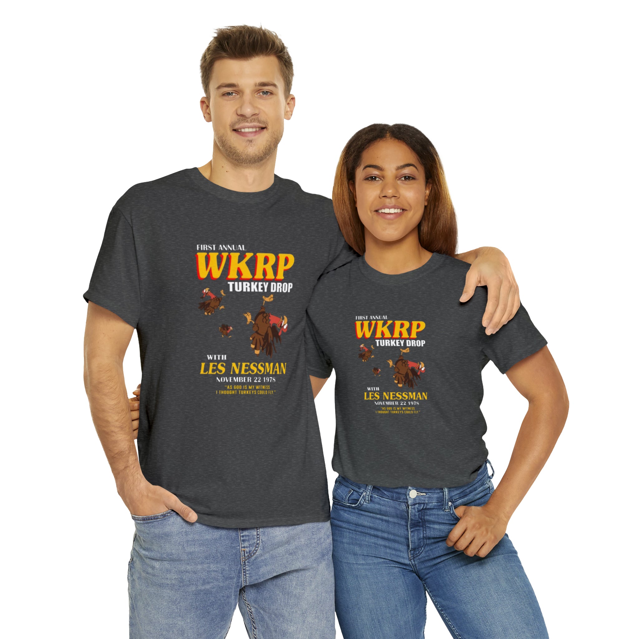 WKRP 70's TV Show- Unisex Heavy Cotton T-Shirt - Creations by Chris and Carlos