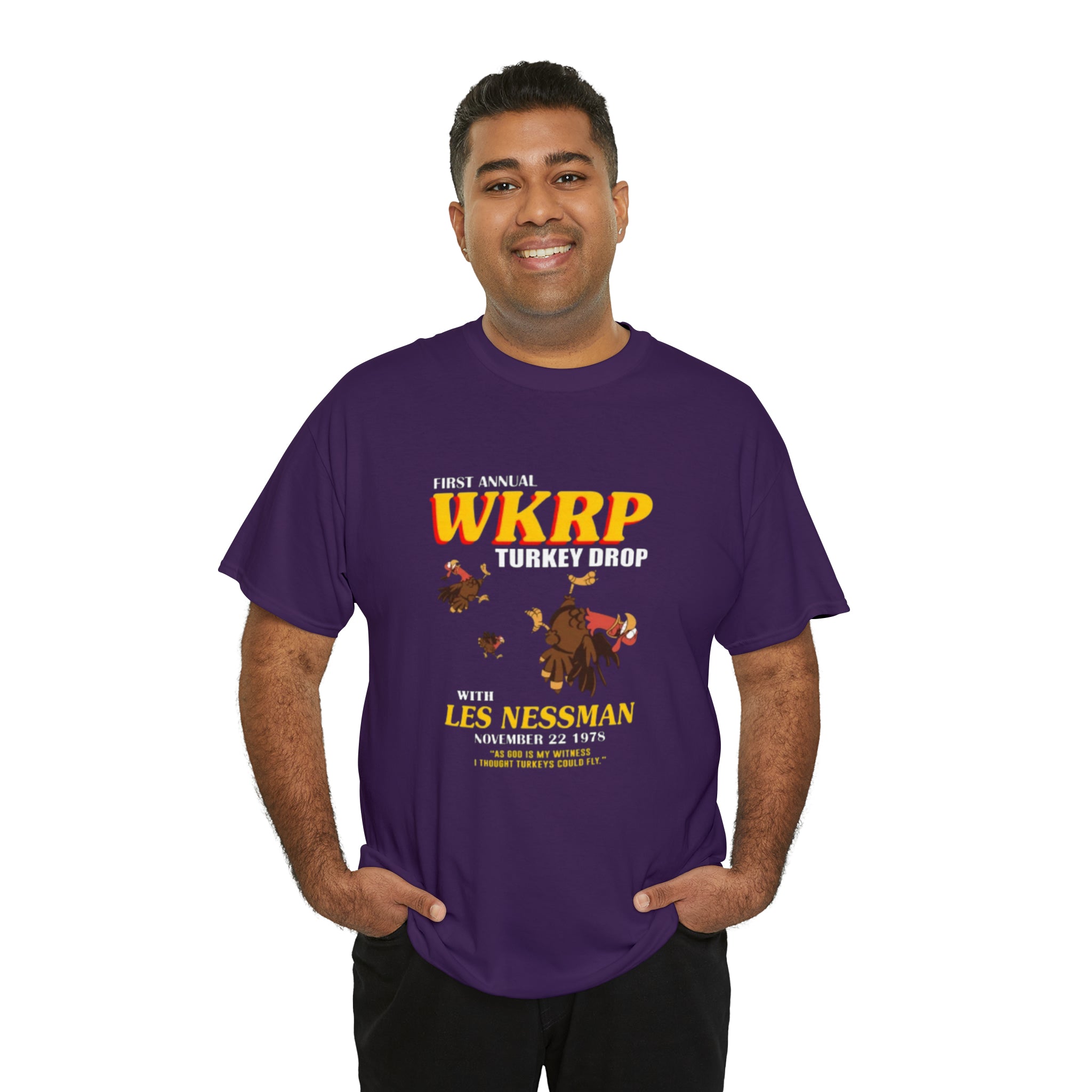 WKRP 70's TV Show- Unisex Heavy Cotton T-Shirt - Creations by Chris and Carlos