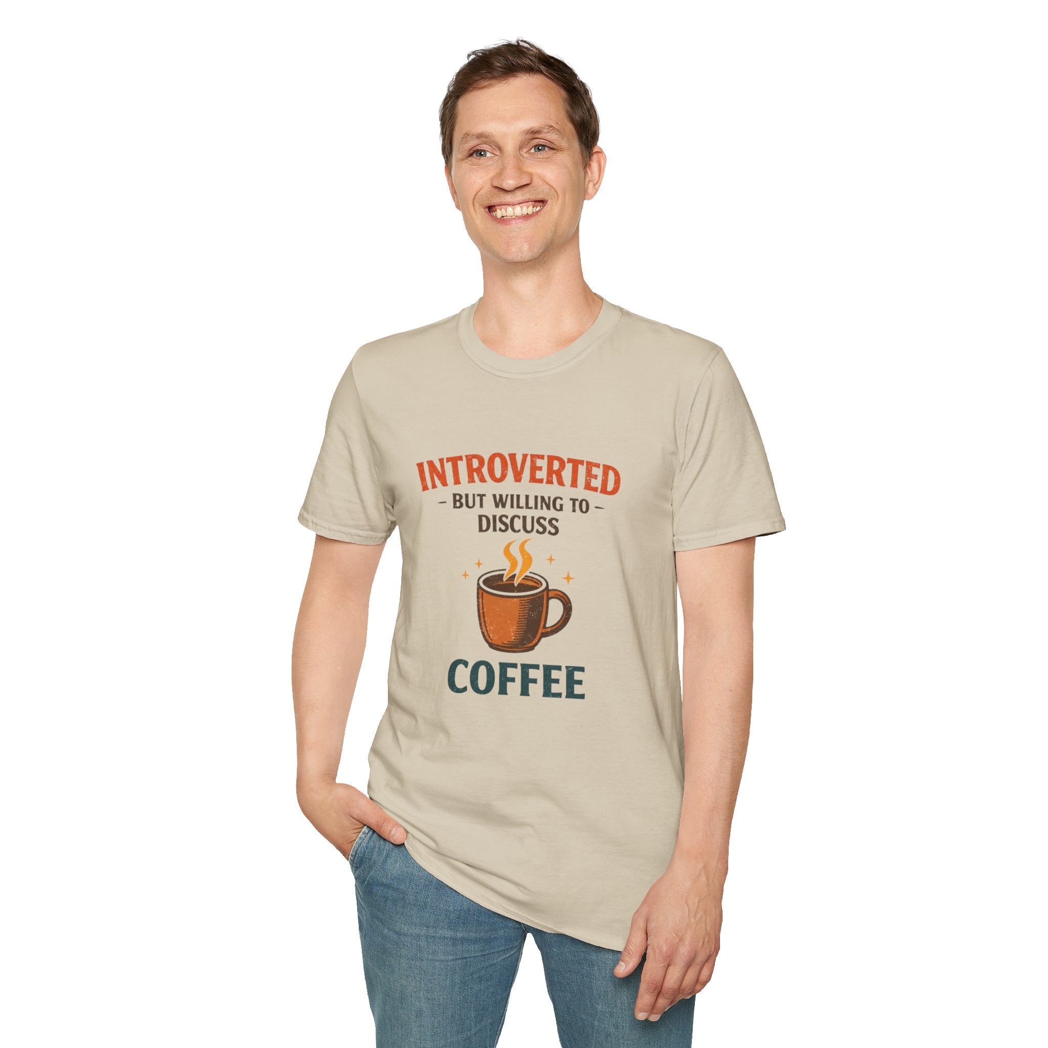 Introverted But Willing to Discuss Coffee T-Shirt - Creations by Chris and Carlos