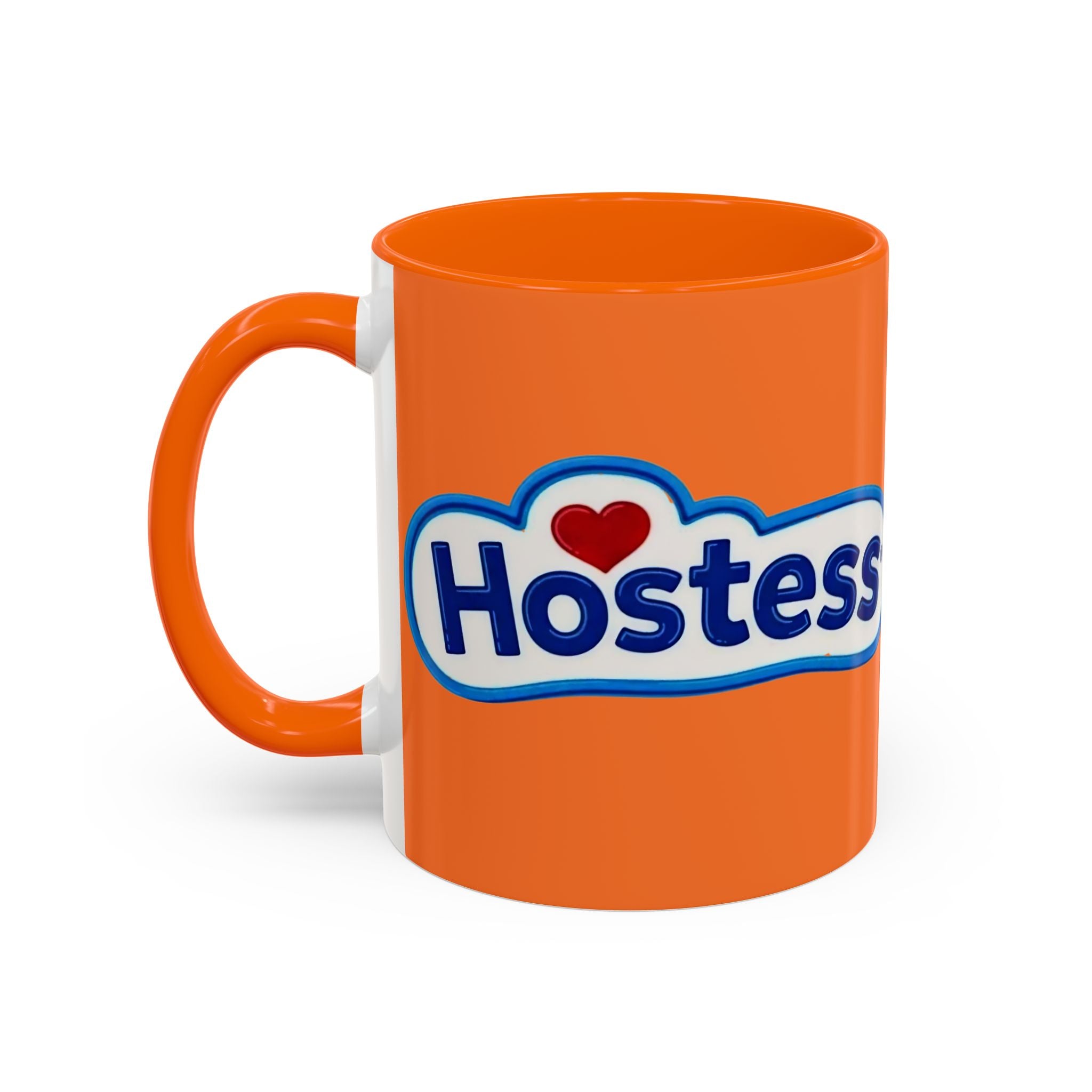 Hostess Logo Accent Coffee Mug — Retro Orange 11/15oz - Creations by Chris and Carlos