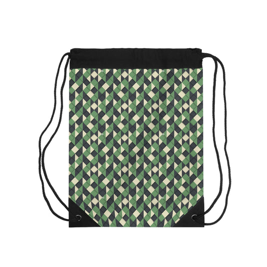 Prism Point Athletic Collection Camouflage Chevron Drawstring Bag — Lightweight Geometric Gym & Travel Sack - Creations by Chris and Carlos