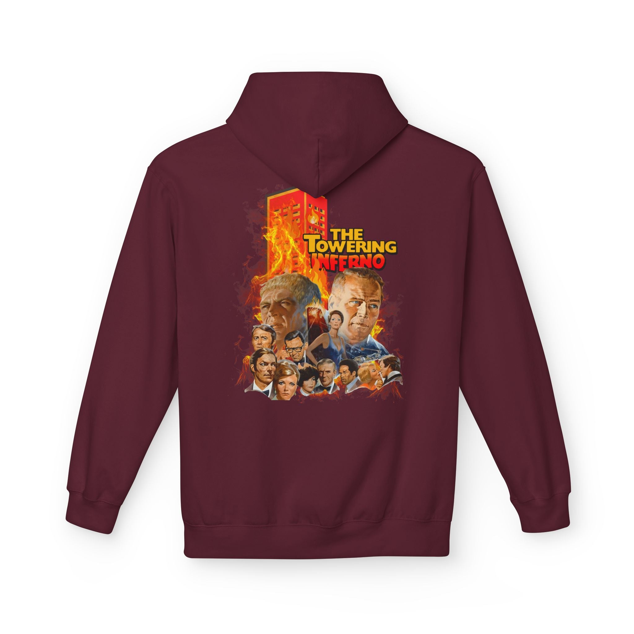 Hoodie — "The Towering Inferno" Vintage Disaster Movie Poster Pullover - Creations by Chris and Carlos