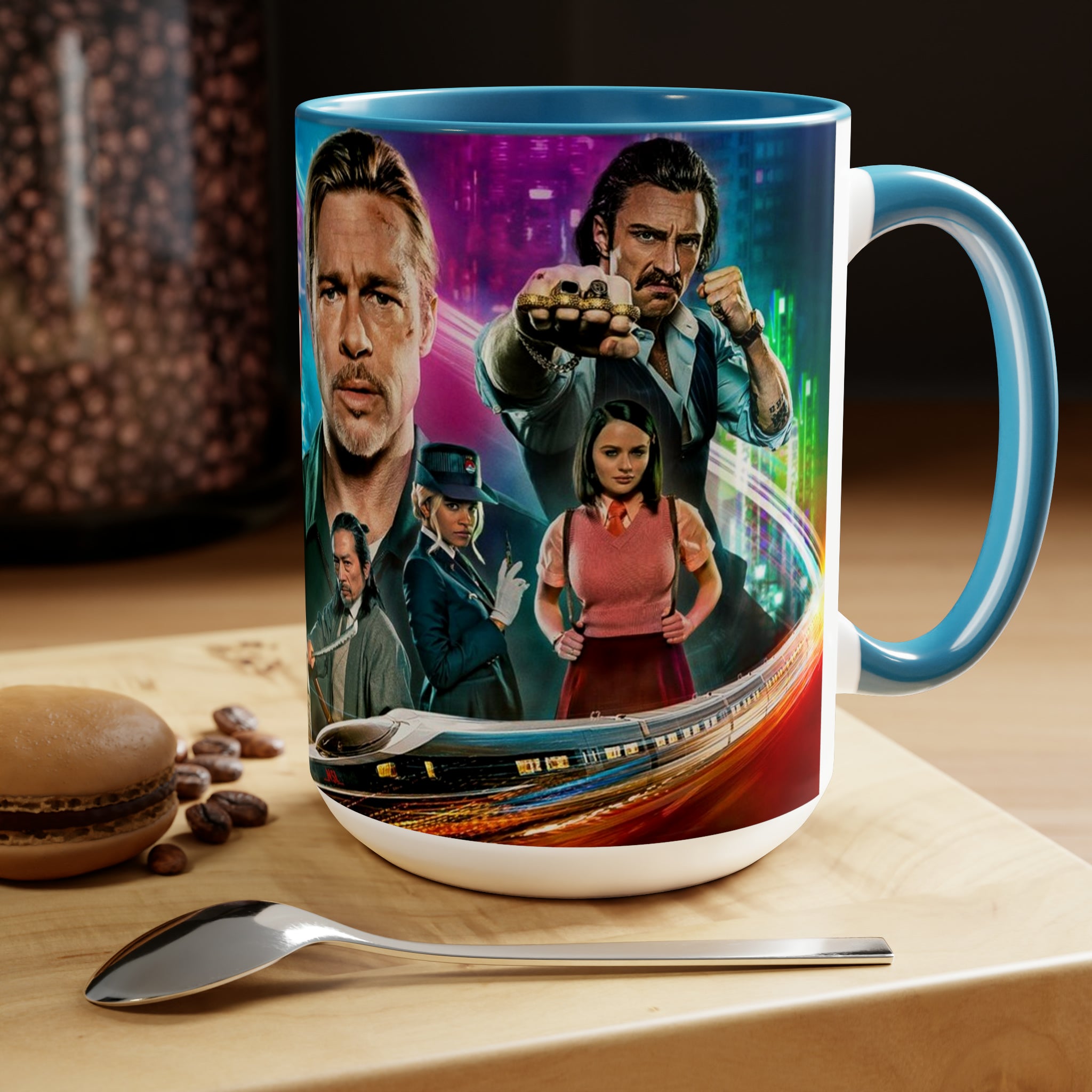 Bullet Train- Two-Tone Coffee Mugs, 15oz - Creations by Chris and Carlos