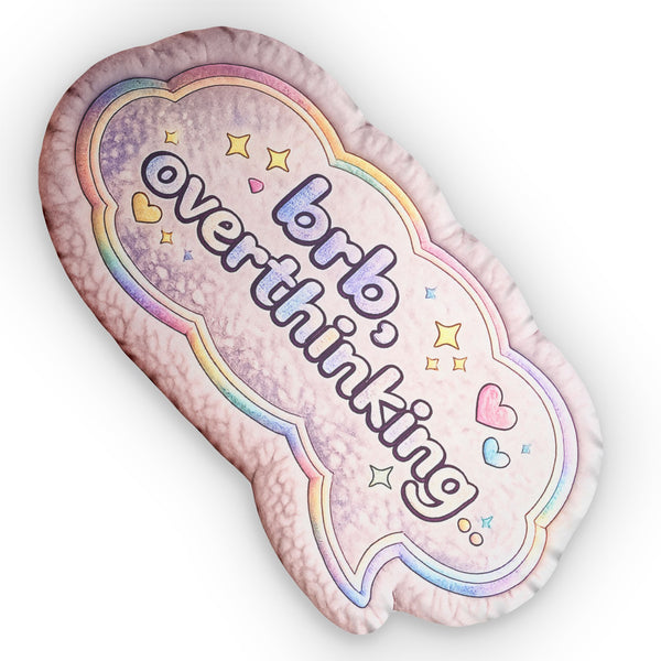 Headspace Hangs | Overthinking Cloud Pillow — Cute Pastel Speech Bubble Shaped Pillow