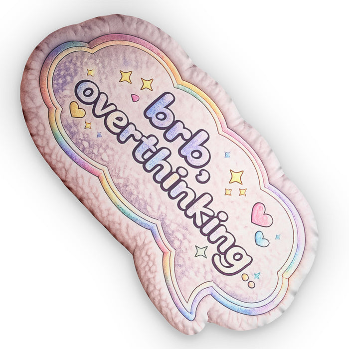 Headspace Hangs | Overthinking Cloud Pillow — Cute Pastel Speech Bubble Shaped Pillow