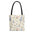 Mahjong Floral Tote Bag — Vintage Mahjong Tile Pattern All-Over Print Tote