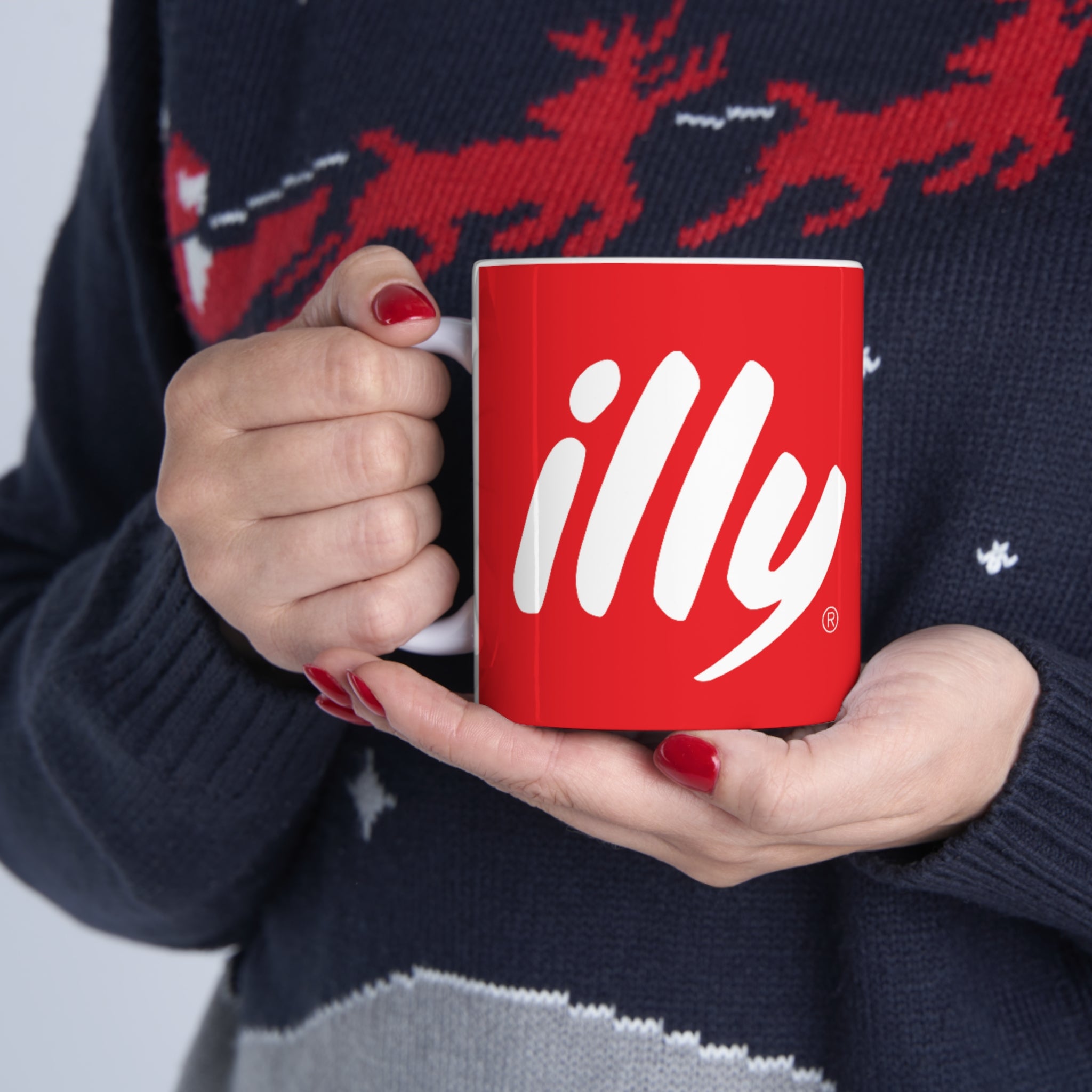 Illy coffee- White Ceramic Mug - Creations by Chris and Carlos