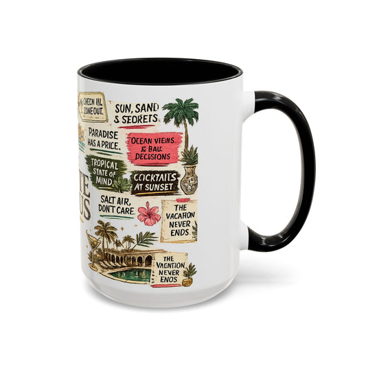 White Lotus Coffee Mug — Tropical Resort Quote Accent Mug - Creations by Chris and Carlos