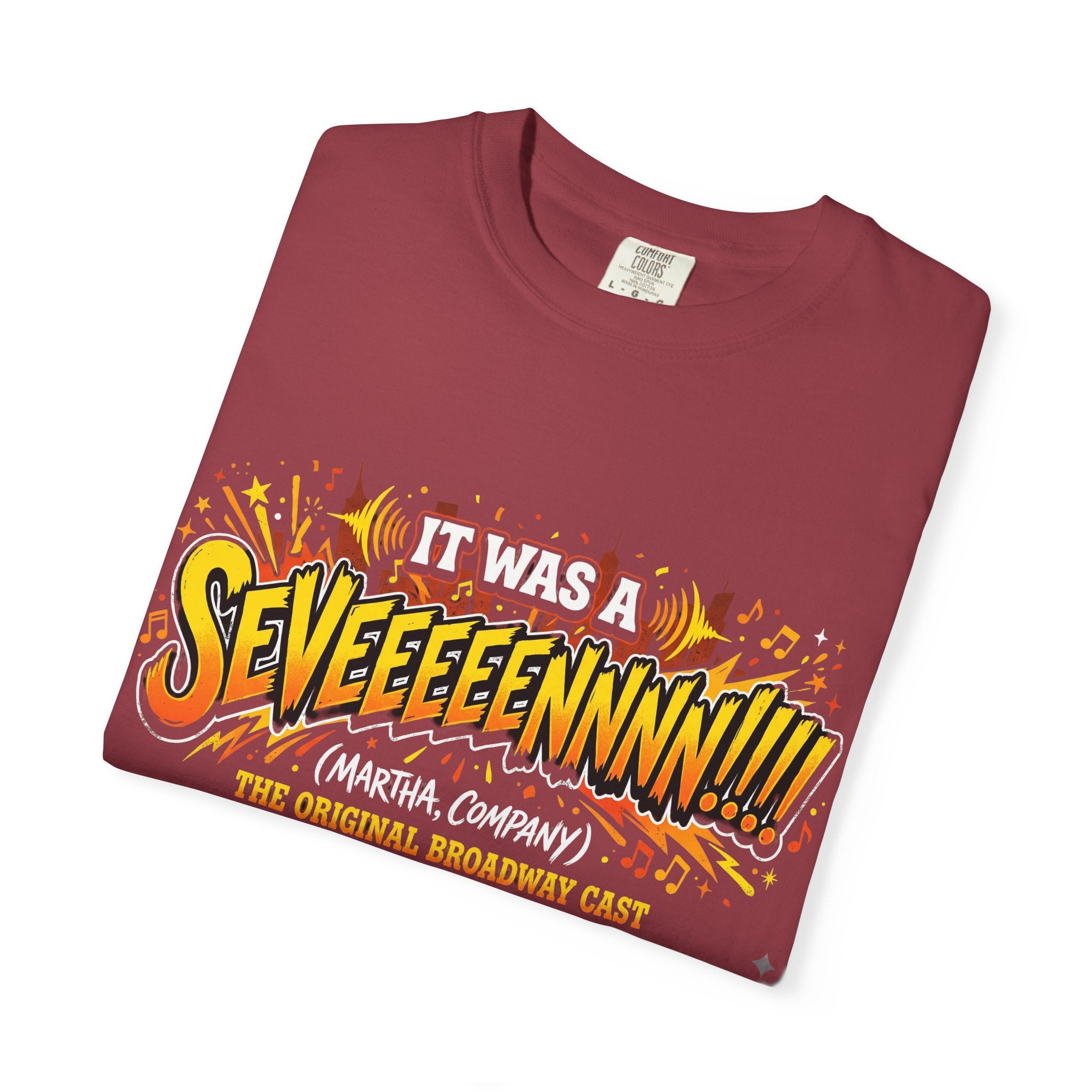 SEVEEEEEENNNN!!! Comic-Style Graphic T-Shirt - Creations by Chris and Carlos
