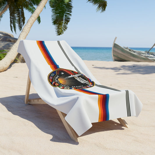 Project Hail Mary Retro Rocket Beach Towel – Vintage NASA Astronaut Stripe - Creations by Chris and Carlos