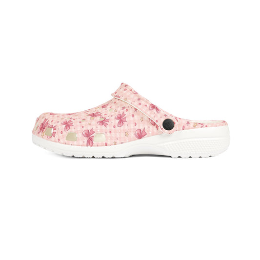 Floral Pink Garden Clogs – Cute EVA Foam Slip-On Shoes - Creations by Chris and Carlos