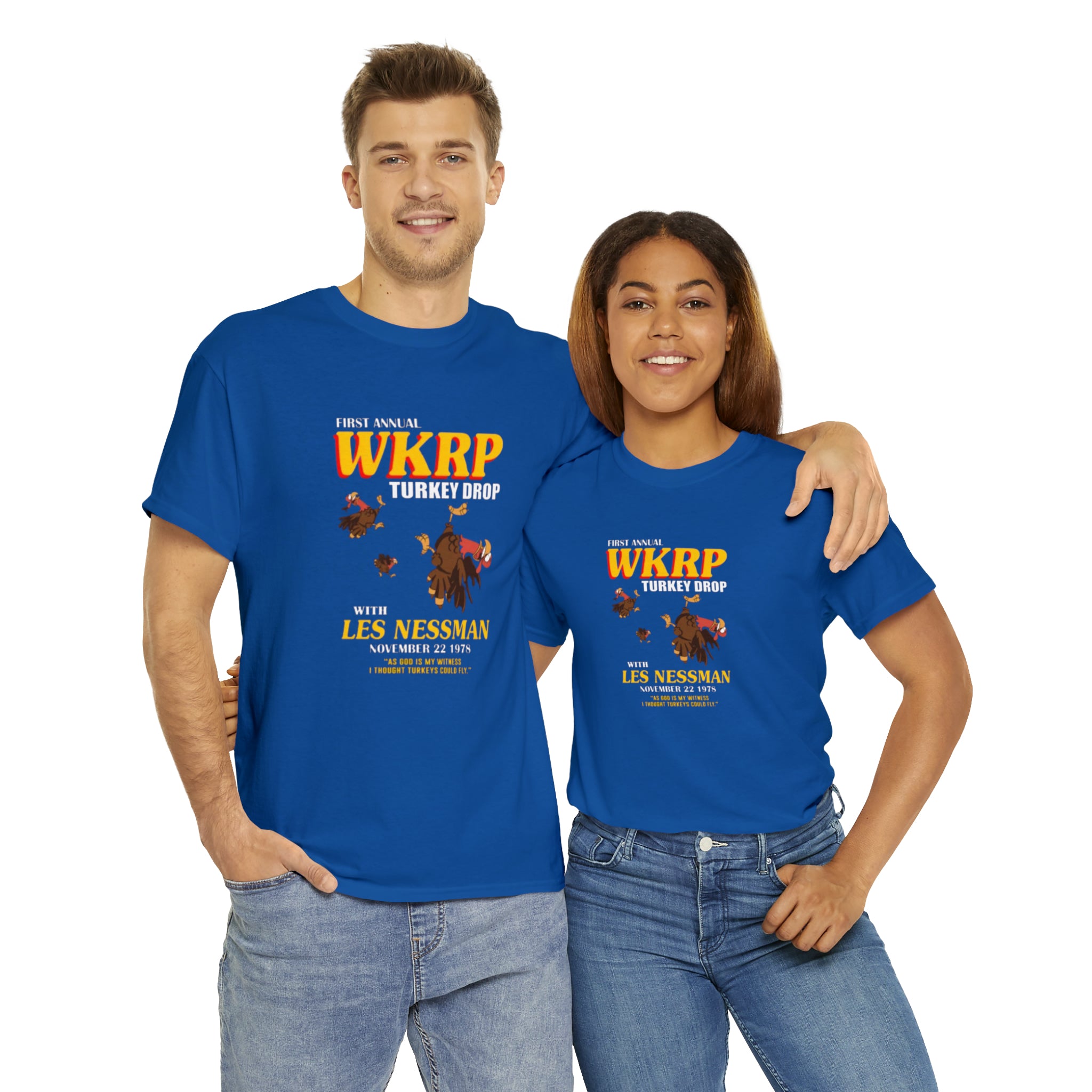 WKRP 70's TV Show- Unisex Heavy Cotton T-Shirt - Creations by Chris and Carlos